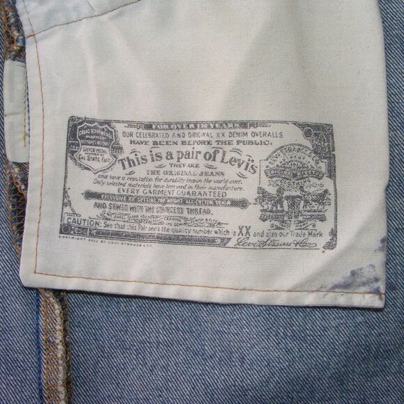 LEVI'S 501XX Jeans, 44 x 28.5 Button fly, 5 pocket - Picture 10 of 12